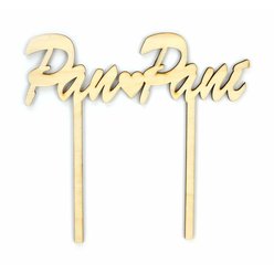 Zápich na dort dřevěný "Pan a Paní"